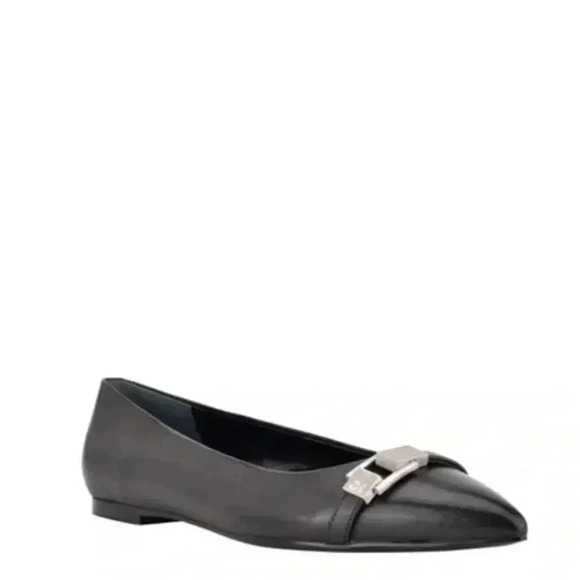 Calvin Klein Angel Pointed Leather Toe Flat - Picture 1 of 7